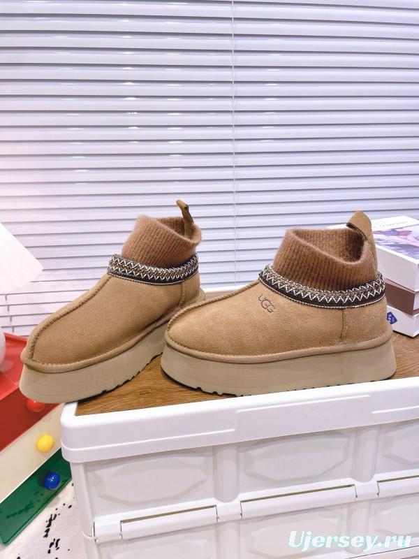 2024 Women UGG camel suede wool ankle boots MJ00230