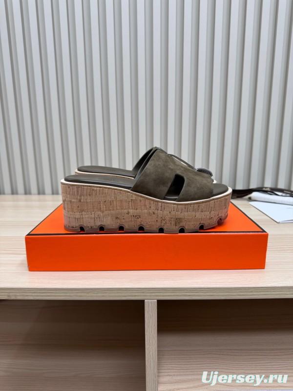 2025 Slippers Hermès Brown Suede Slippers