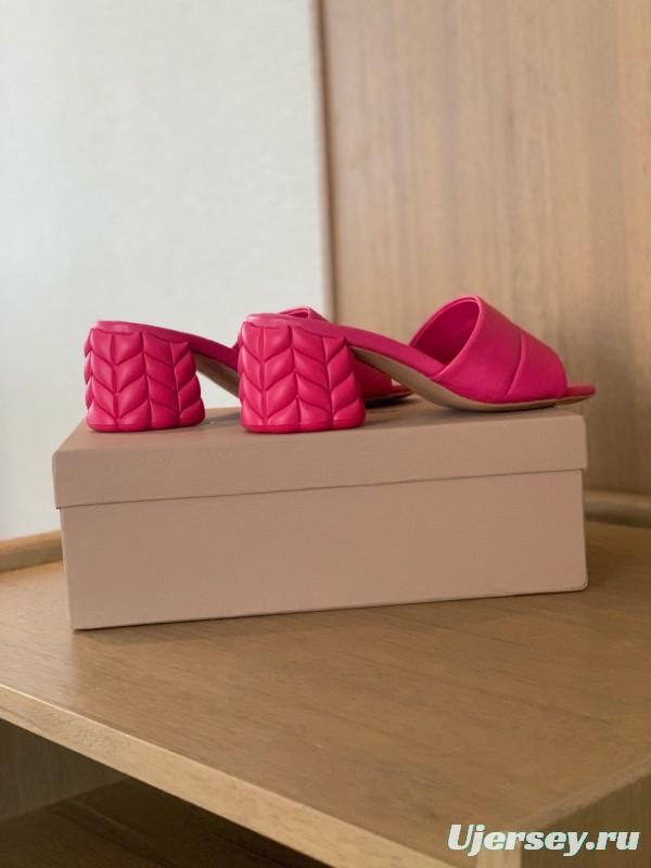2025 Women Gianvito Rossi Pink Leather Slippers