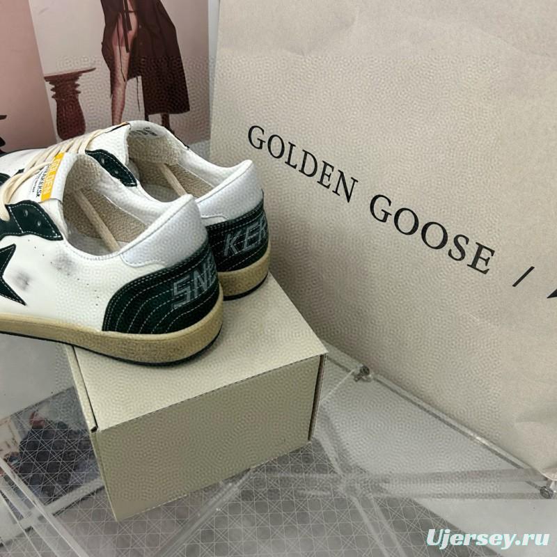 2024 Unisex GGDB White Green Leather Sneakers MJ00260