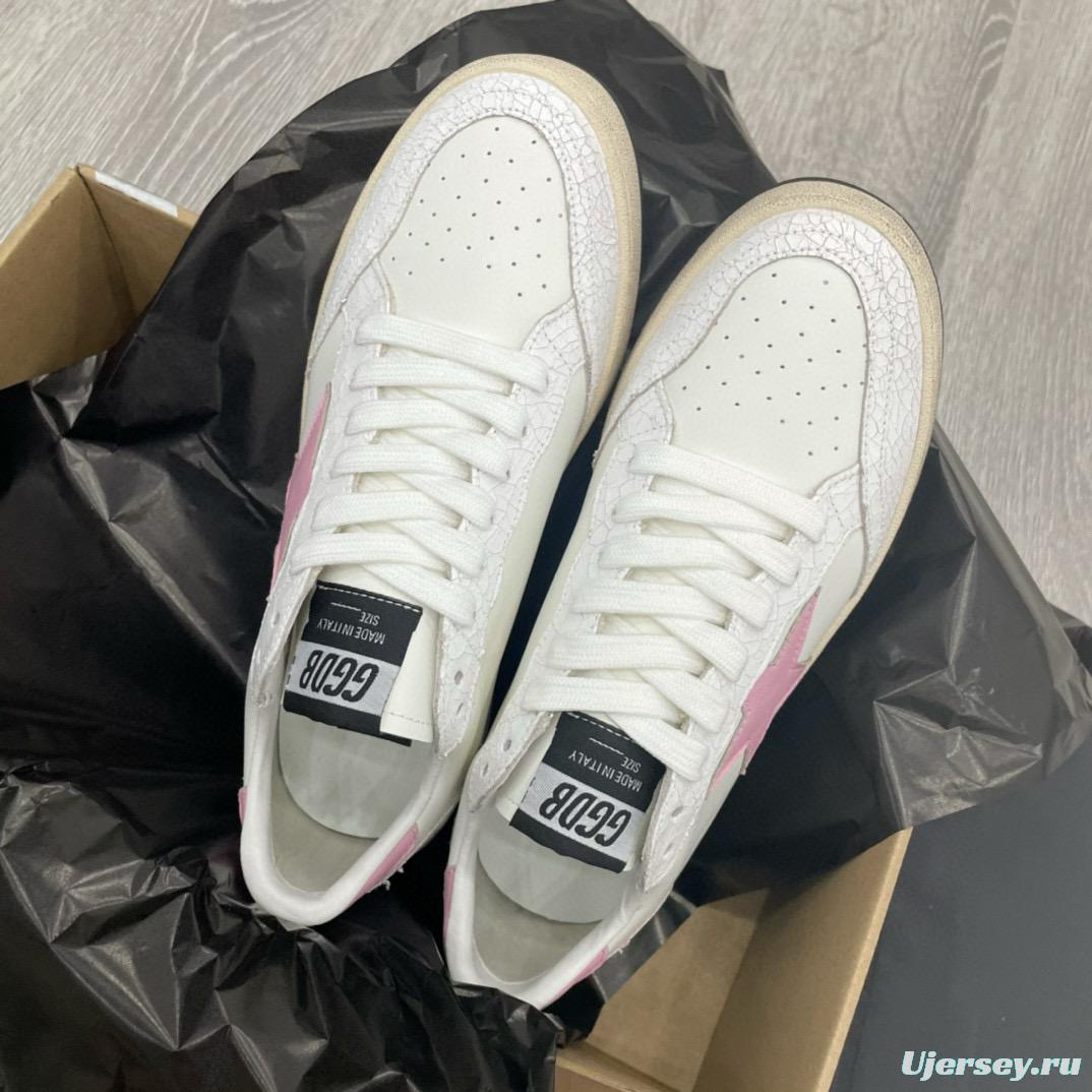 2024 Unisex GGDB White Pink Leather Sneakers MJ00260