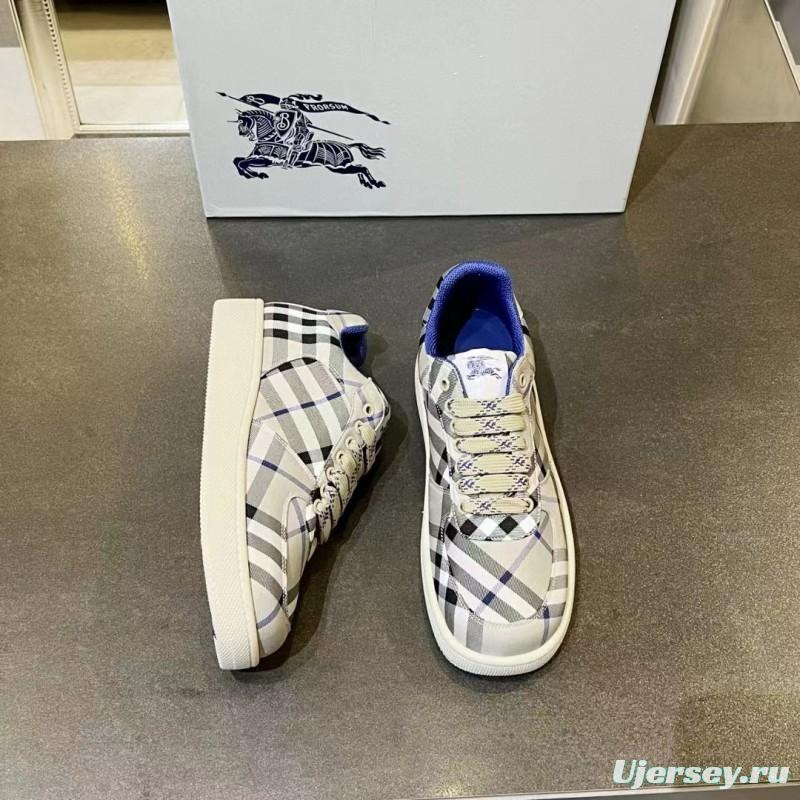 2024 Unisex Burberry Beige Black White Calf Leather Casual Shoes MJ00330