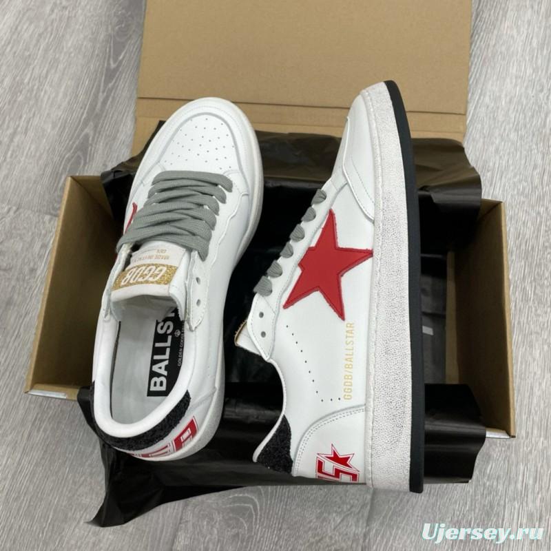 2024 Unisex GGDB White Red Leather Sneakers MJ00260