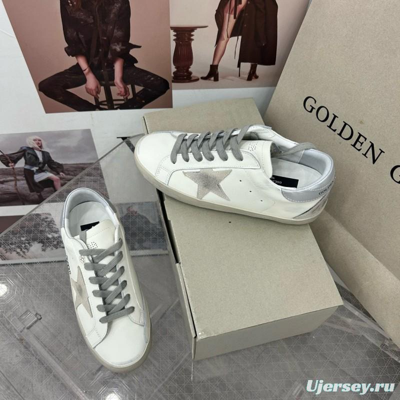 2025 Unisex GGDB White Grey Leather Sneakers