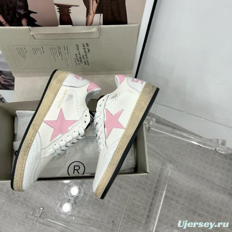 2024 Women GGDB White Pink Leather Sneakers MJ00260
