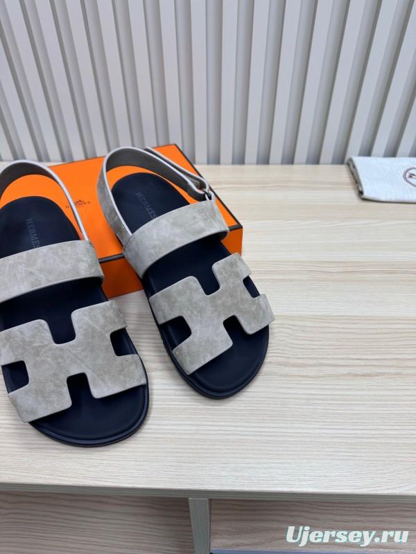 2025 Slippers Hermès Grey Suede Slippers