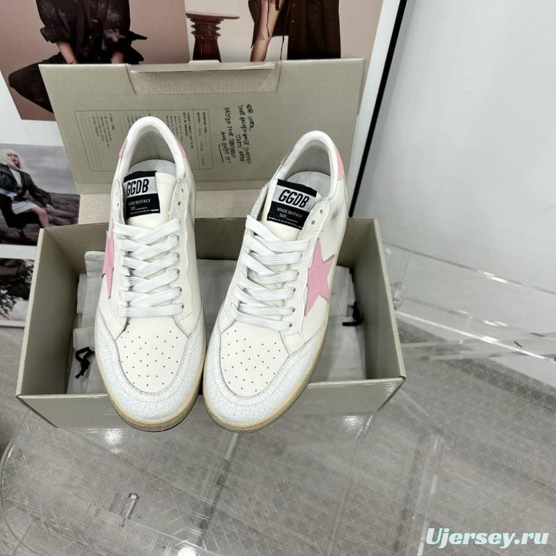 2024 Women GGDB White Pink Leather Sneakers MJ00260