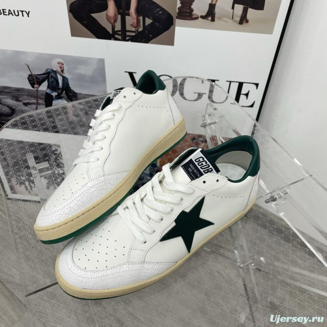2024 Unisex GGDB White Green Leather Sneakers MJ00260