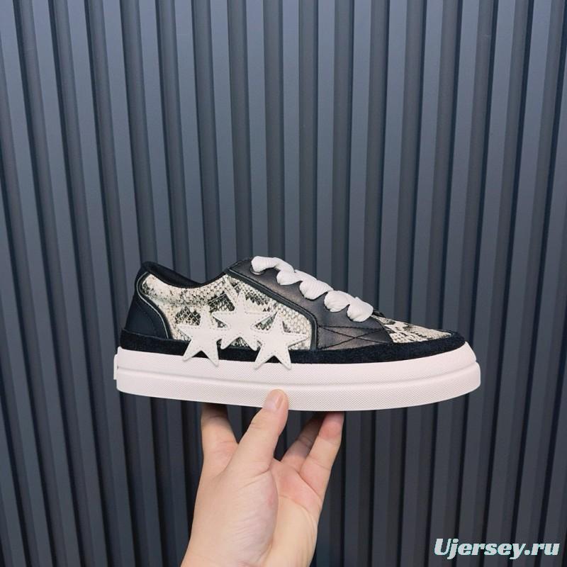 2024 Unisex Amiri Black White Leather Sneaker MJ00300