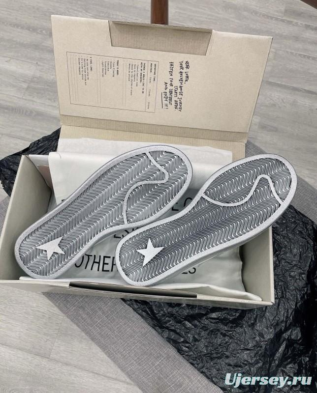 2024 Unisex GGDB White Silver Leather Sneakers MJ00260