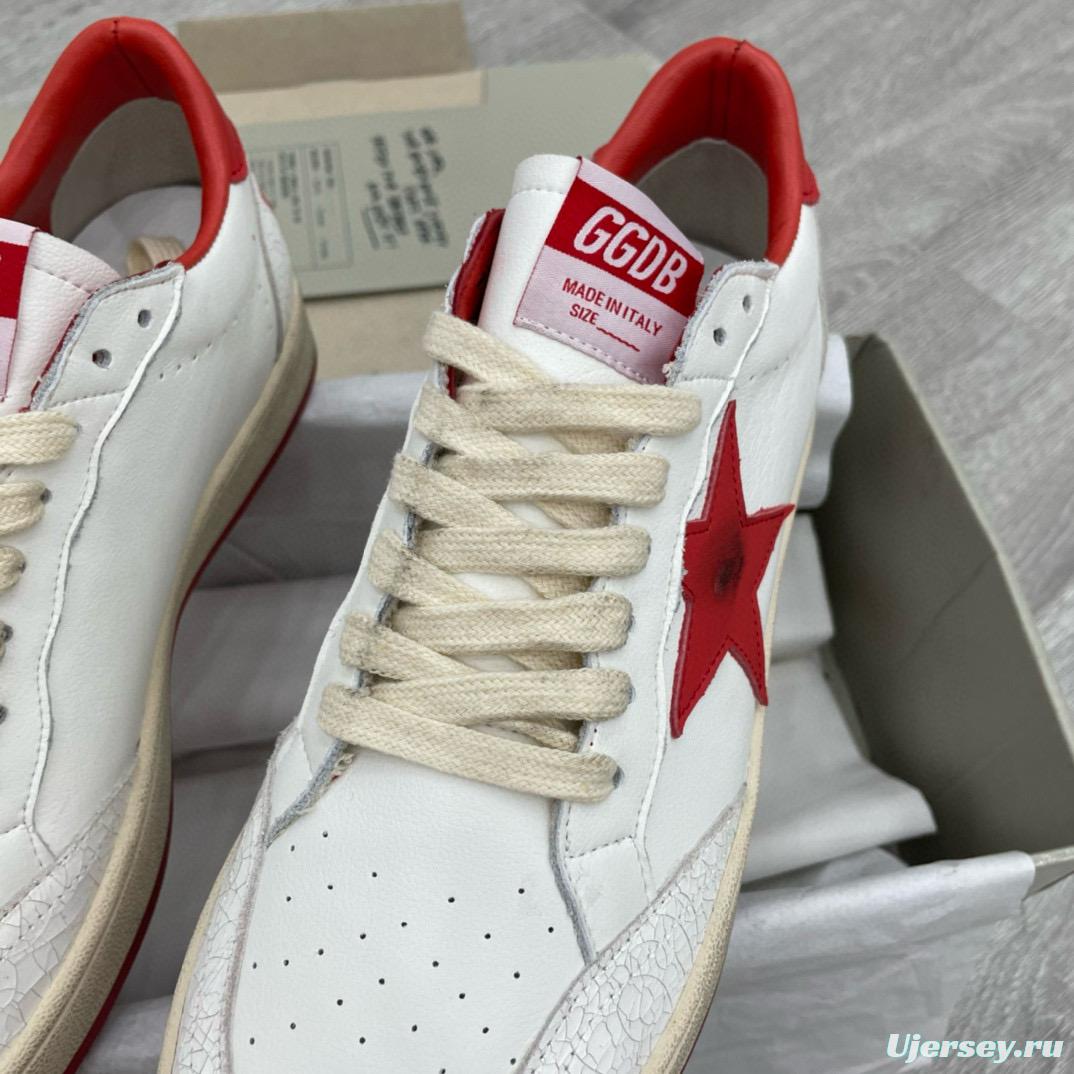 2024 Unisex GGDB White Red Leather Sneakers MJ00260