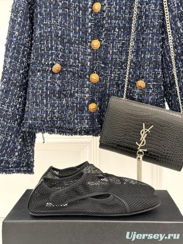 2025 Women AlAIA Black Mesh Casual Shoes