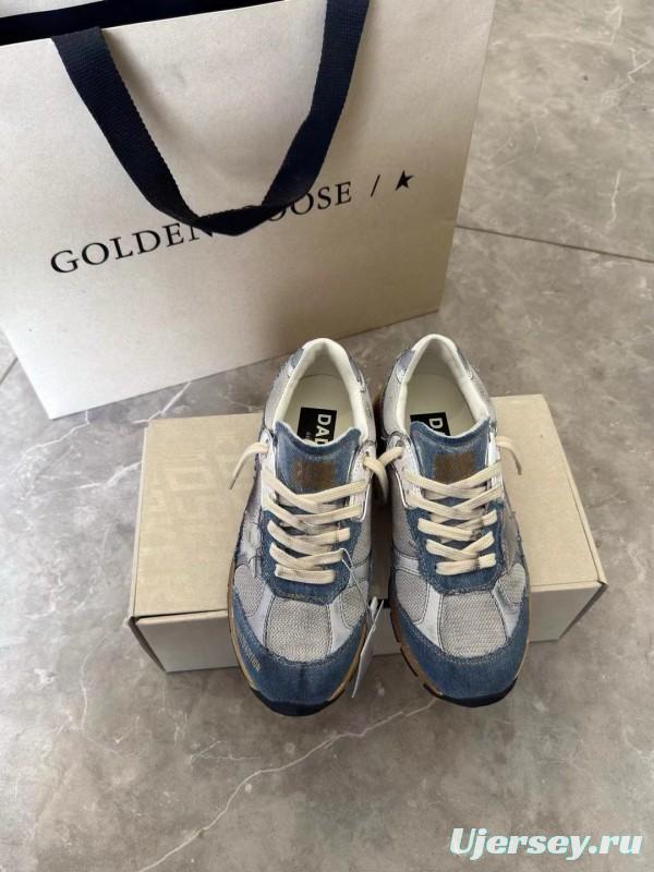 2024 Unisex GGDB Grey Blue Mesh Suede Sneakers