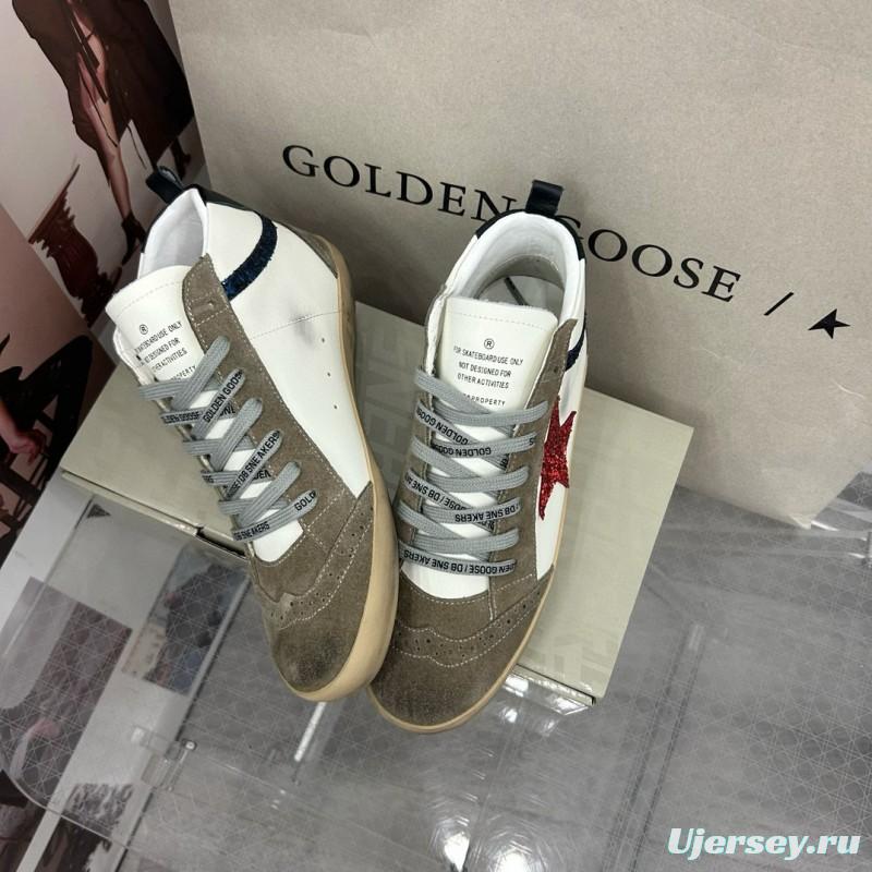 2024 Unisex GGDB White Red Glitter Suede Leather Sneakers MJ00300