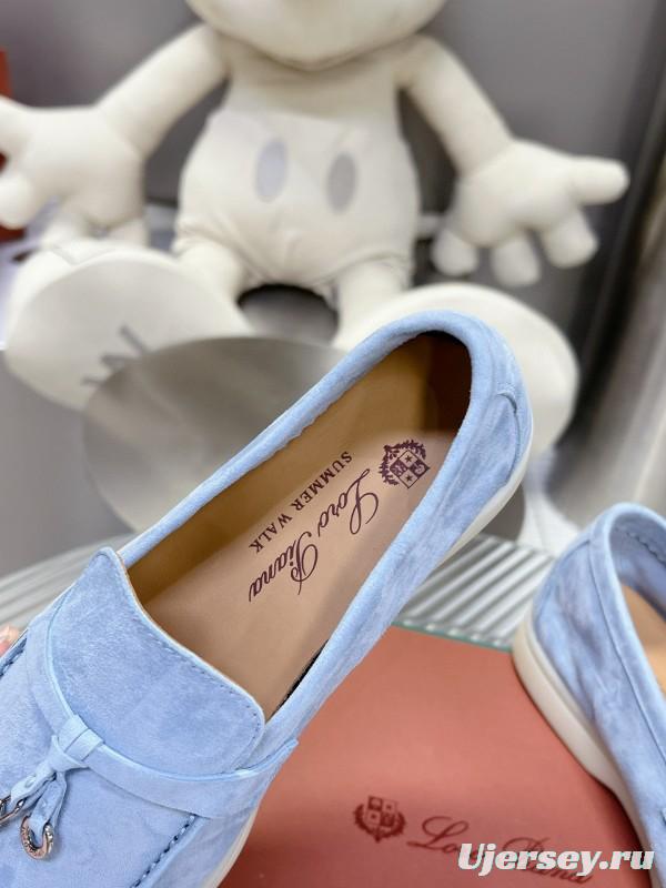2024 Unisex Le Parmentier light blue suede Loafers MJ00270