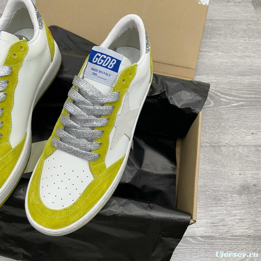 2024 Unisex GGDB White Yellow Suede Leather Sneaker MJ00260