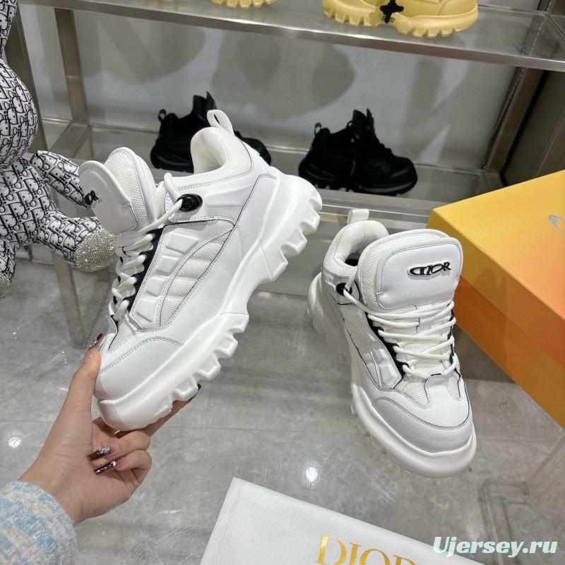 2024 Unisex Dior White Leather Sneakers MJ00380