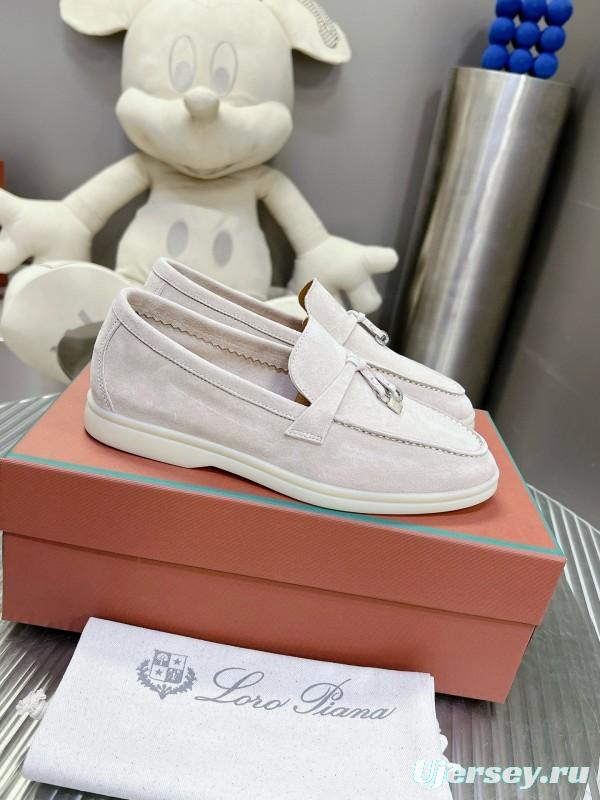 2024 Men Le Parmentier White Suede Loafers MJ00270