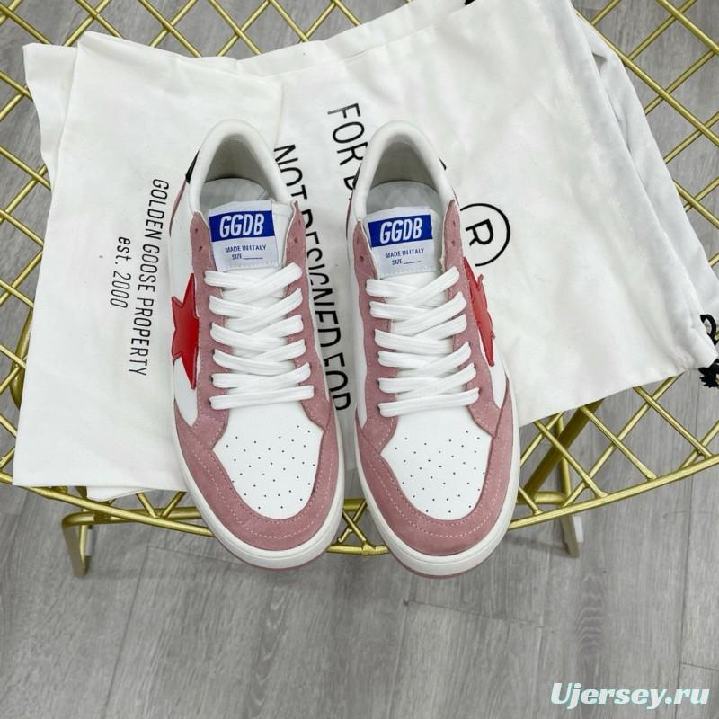 2024 Unisex GGDB White Pink Red Leather Suede Sneakers MJ00260