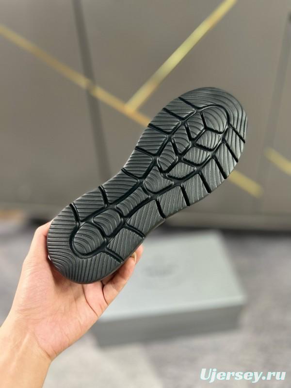 2024 Men Prada Black Knit Sneaker MJ00230