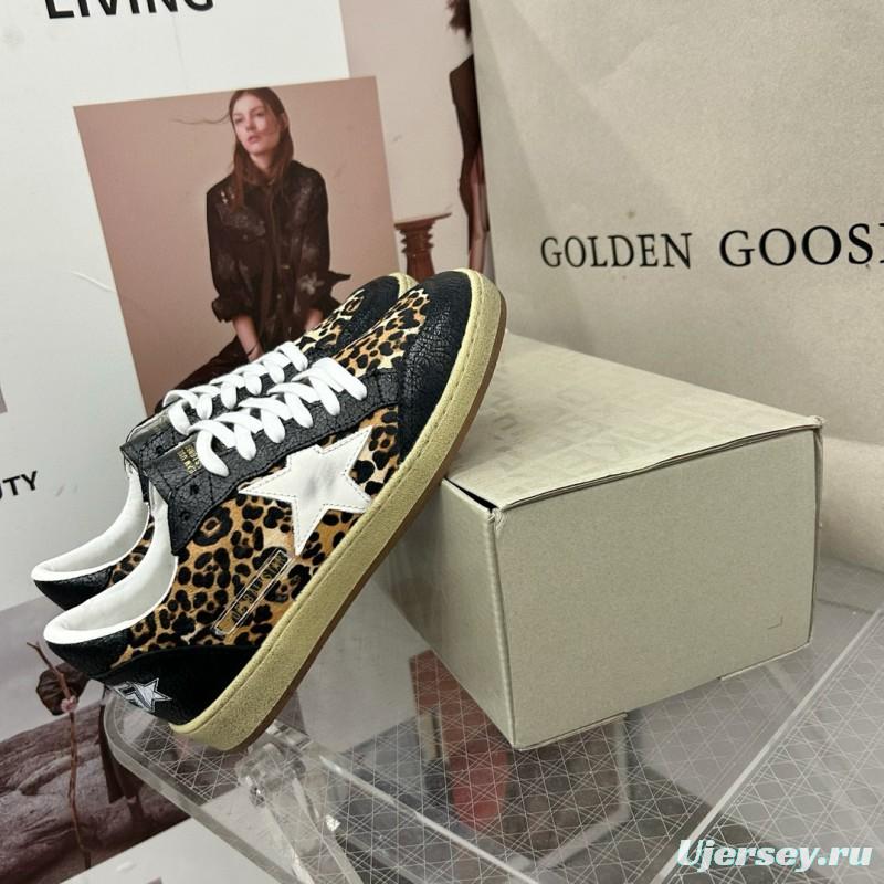 2024 Unisex GGDB Leopard Black White Leather Suede Low Top Sneakers MJ00260