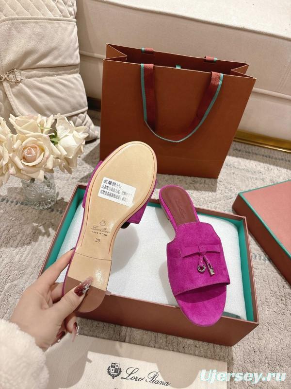 2025 Slippers Le Parmentier Pink Suede Slippers