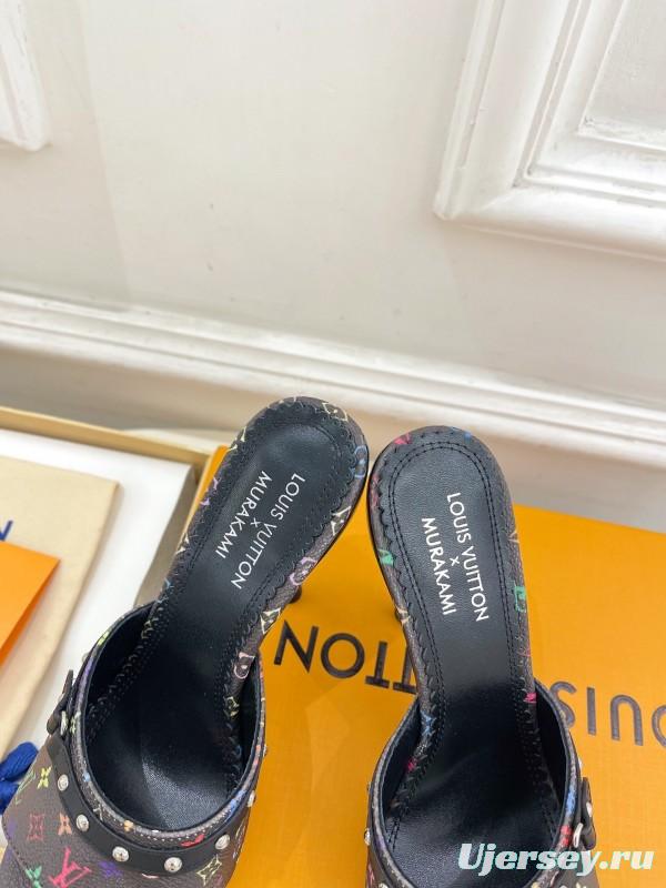 2025 Women Louis Vuitton Multicolor Leather Slippers KFY00290