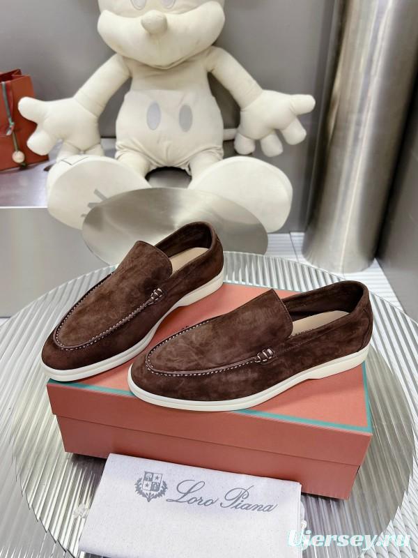 2025 Men LP Brown Suede Loafers LY00260