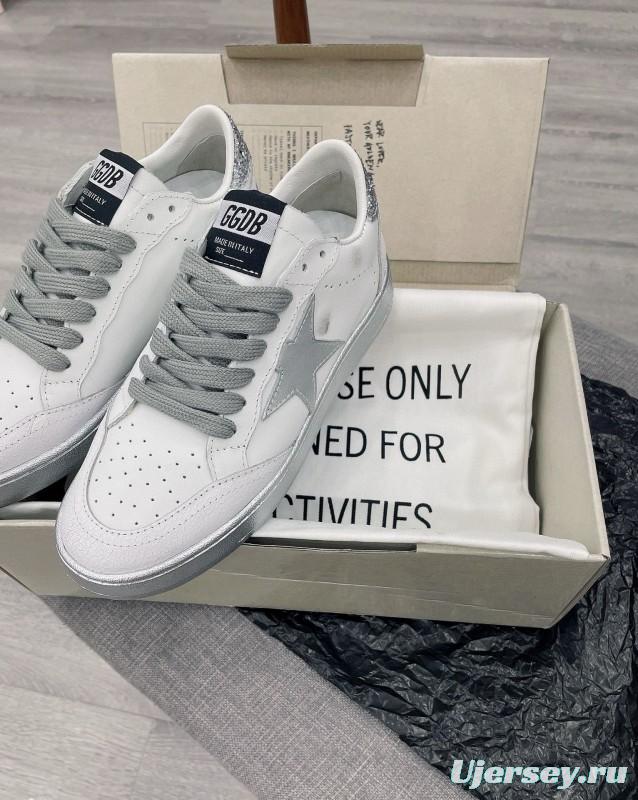 2024 Unisex GGDB White Silver Leather Sneakers MJ00260