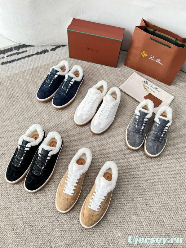 2024 Unisex Le Parmentier Grey Suede Rubber Low Top Sneakers MJ00350