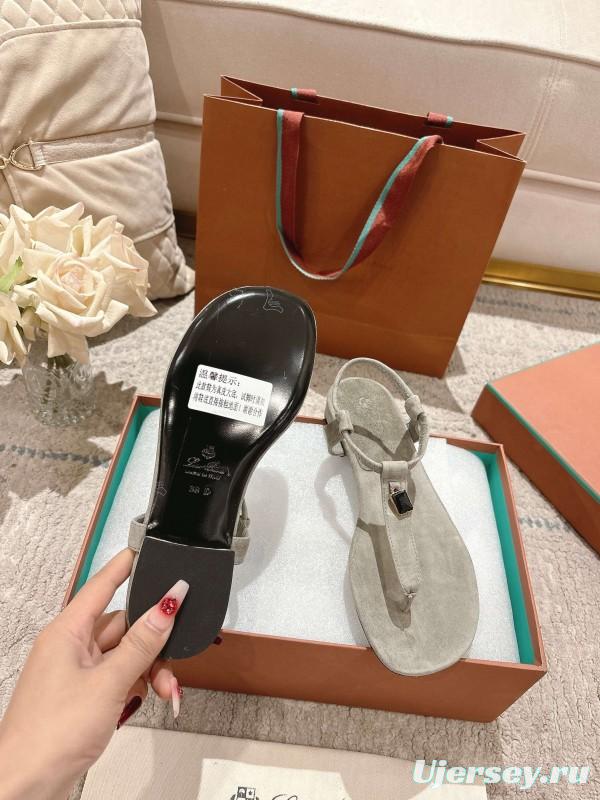 2025 Women LP Beige Suede Sandals LY00250