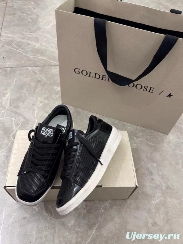 2024 Unisex GGDB Black Mesh Leather Sneakers MJ00260
