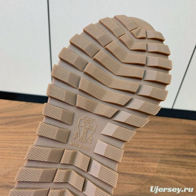 2025 Unisex Brunello Cucinelli Grey Brown White Suede Fabric Sneakers LY