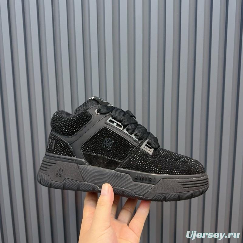 2024 Unisex Amiri Black Leather Sneakers MJ00410