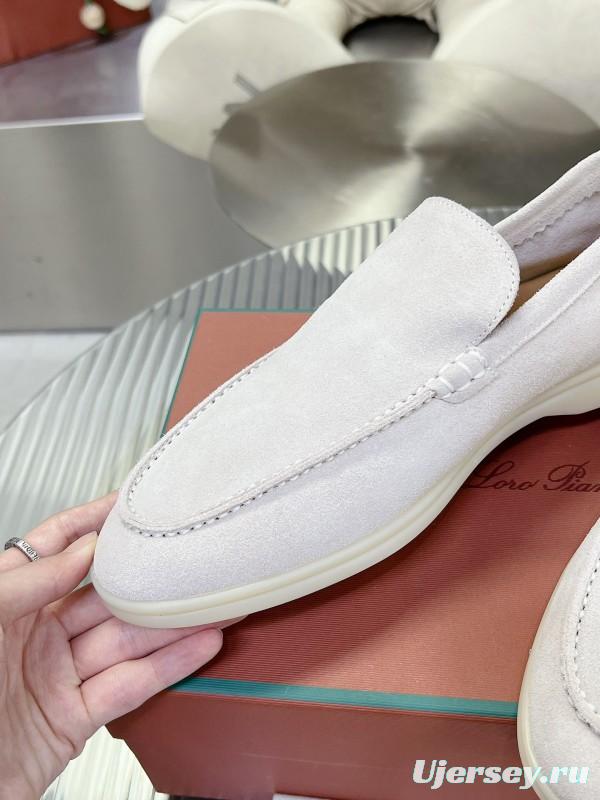 2025 Men LP White Suede Loafer LY00260