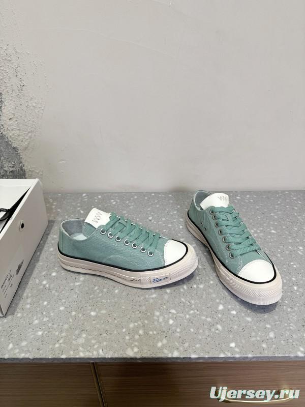 2025 Women VISVIM Green Canvas Sneakers