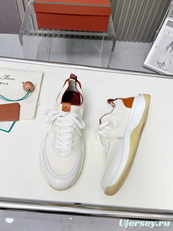 2024 Men LP White Beige Mesh Leather Sneakers