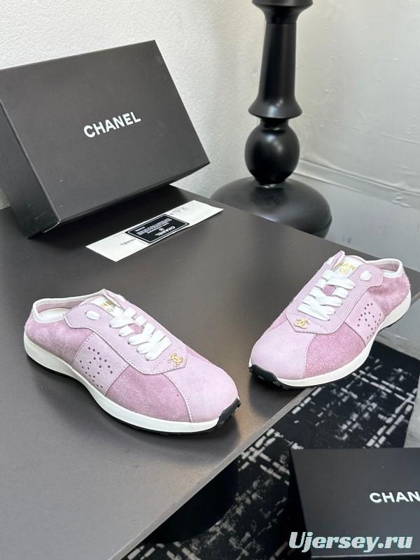 2025 Women CHANEL Pink Suede Casual Sneakers Classic Craftsmanship LY00360(F)