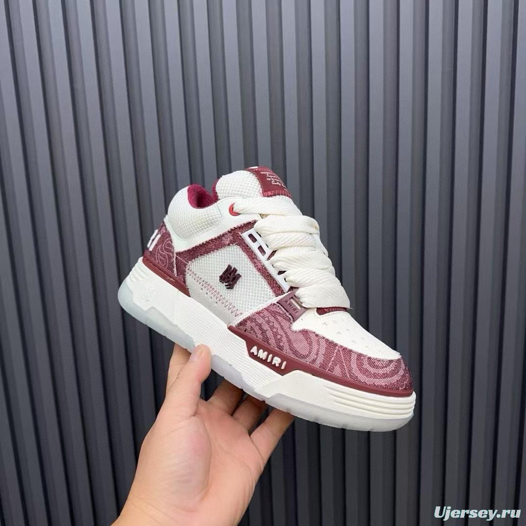 2024 Unisex Amiri White Red Leather Sneaker MJ00360