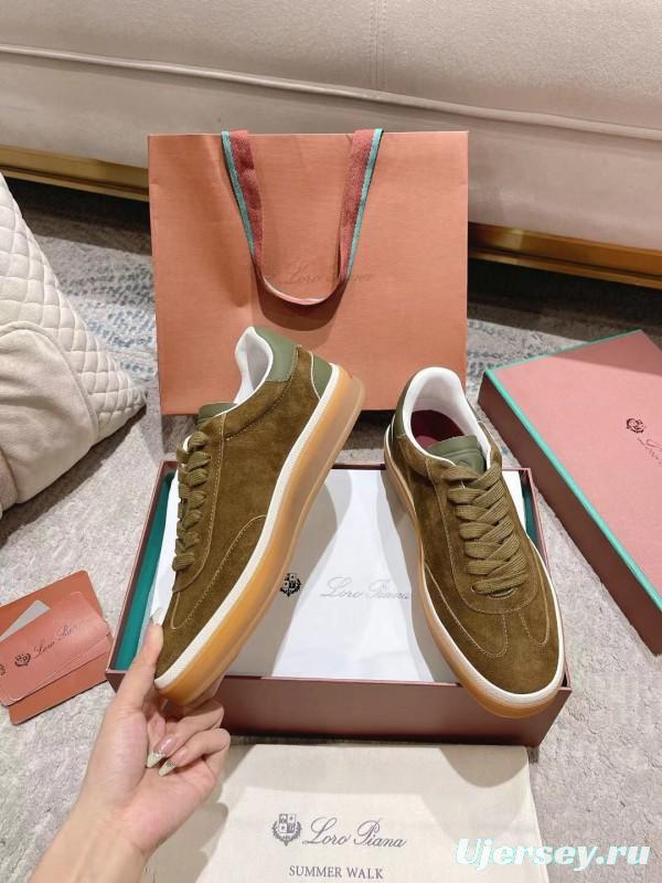 2025 Unisex Le Parmentier Olive Green Suede Leather Sneakers High Version LY00320(F)/LY00330(M)