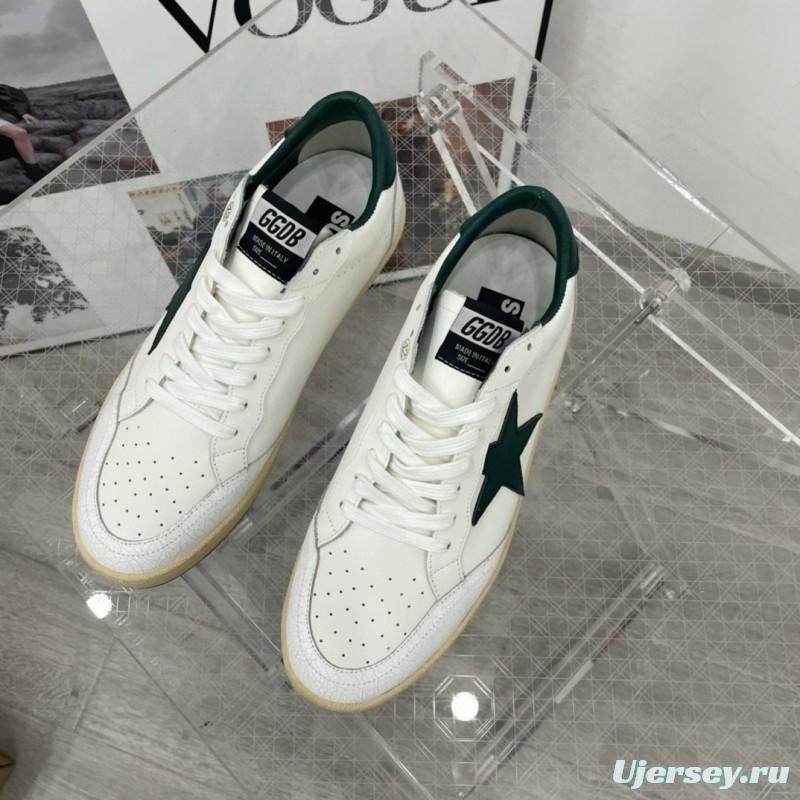 2024 Unisex GGDB White Green Leather Sneakers MJ00260