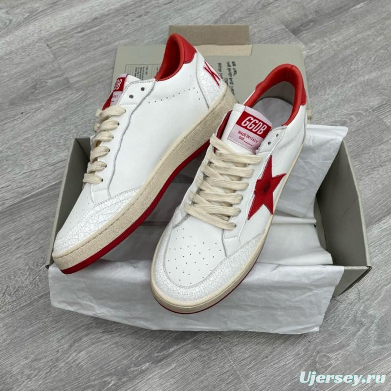 2024 Unisex GGDB White Red Leather Sneakers MJ00260