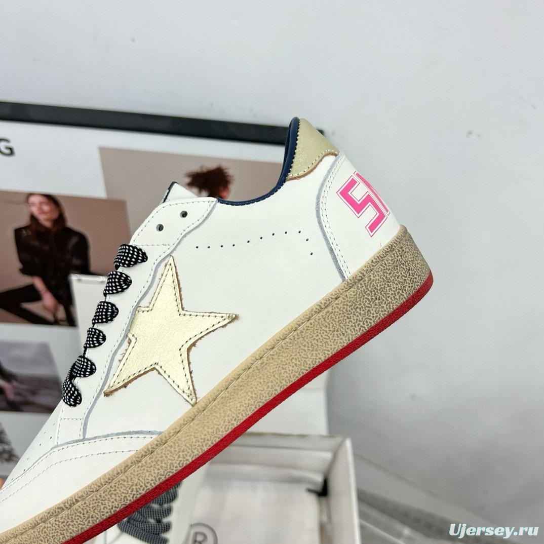 2024 Unisex GGDB White Gold Leather Sneakers MJ00260