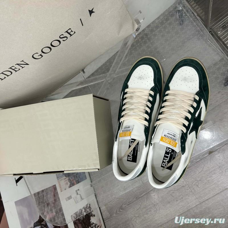 2024 Unisex GGDB White Green Leather Sneakers MJ00260