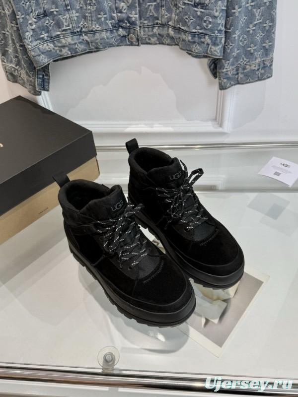 2024 Unisex UGG black suede platform boots