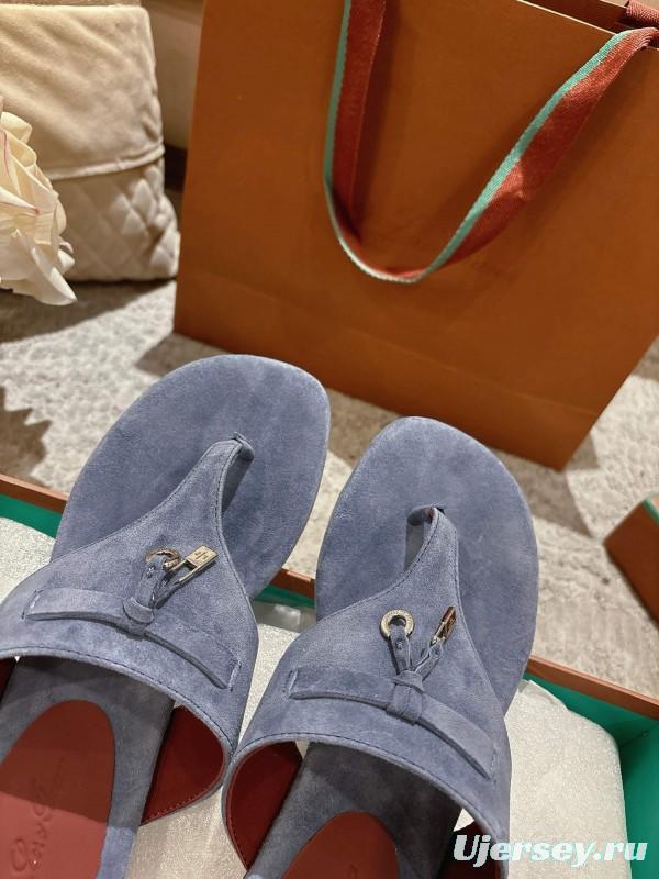 2025 Women LP Blue Suede Slippers LY00350