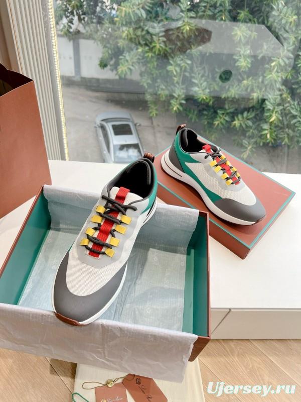 2024 Unisex Le Parmentier Green White Gray Knitted Casual Sneakers Top Version MJ00340
