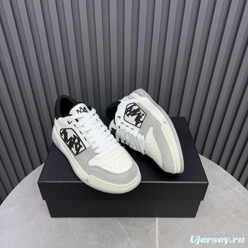 2025 Unisex Amiri White Black Suede Leather Sneakers MJ00360
