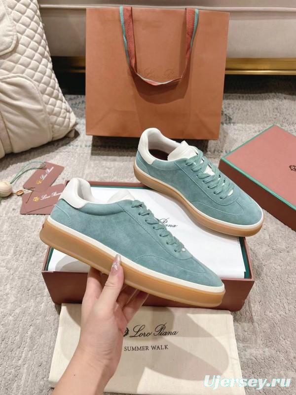 2025 Unisex Le Parmentier Green Suede Leather Sneakers Top Version LY00320(F)/LY00330(M)