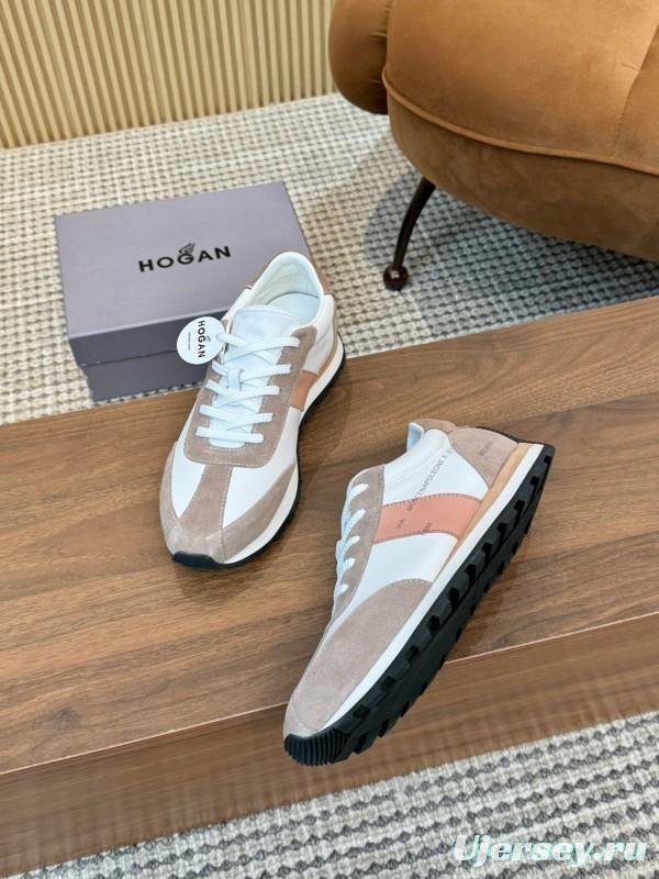 2025 Unisex TOM FORD White Brown Suede Leather Sneakers LY00360(F)/LY00370(M)